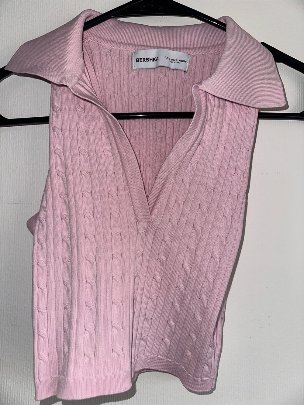 New! never worn Bershka Light Pink Ribbed Crew Neck Sweater